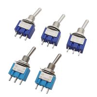 3Pcs 3-Pin MTS-103 / MTS-102 Mini Toggle Button Switch ON-OFF-ON 2 Pin 6A 125V AC Miniature Toggle Switches