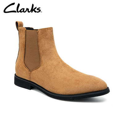 Clarks_ชุดบุรุษ CitiStride Top Stone Suede Chelsea Boots