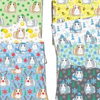 50*145cm Christmas Patchwork Guinea Pig Polyester Cotton Fabric for Tissue Kids Sewing Quilting Fabrics Needlework Material DIY Exercise Bands