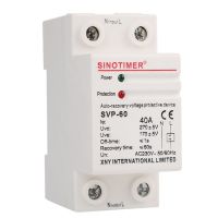 รีเลย์ป้องกันแรงดันเกิน230V Ac 40a Din Rail ปรับได้อัตโนมัติอุปกรณ์ป้องกันแรงดันเกิน