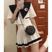 COD ✹ஐ vffe899 Short skirt suit female 2021 high waist half-length bag hip短裙套装女2021高腰半身包臀裙女显瘦短款上衣两件套xuelutong.my