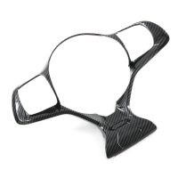 Car Carbon Fiber ABS Steering Wheel Panel Cover Trim Stickers for BYD ATTO 3 Yuan Plus 2022