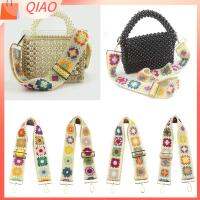 QIAO ตะขอแบบใช้มือ เข็มขัดกระเป๋า Crossbody สายลูกไม้ทอ สไตล์ชนเผ่า ตกแต่งกระเป๋า DIY ปรับได้ปรับได้ การติดตั้งง่าย สายกระเป๋าลายวินเทจ ถุงใส่ของ