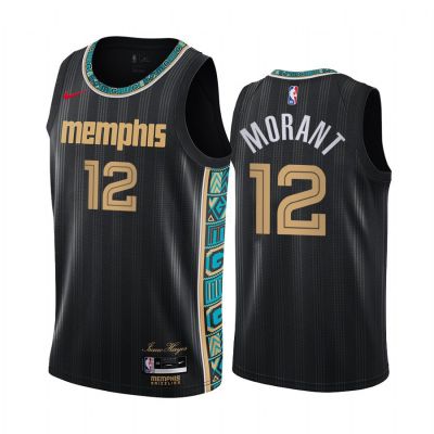 เสื้อกีฬาแขนสั้น ลายทีม NBA Memphis Grizzlies No. 2021 เสื้อเชิ้ต 12 Morante shredder