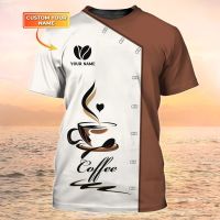 （Contact customer service for customization）in stockFashion 2023 Summer Mens Fashion T-shirt Personalized Barista 3D Printing T-shirt Unisex Harajuku casual coffee shop uniform T-shirt top.Customizable（Stock available in sizes for adults and children）