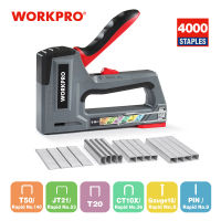 WORKPRO Light Duty Nail 6-In-1 Staple คู่มือ d Nailer เบาะเย็บกระดาษสำหรับตกแต่งและช่างไม้