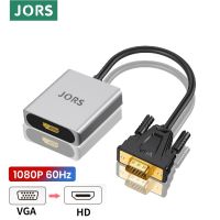 ℡ JORS VGA to HDMI-Compatible Adapter Cable Converter 1080P 60Hz HD Audio Video for Projector Laptop Monitor Display PC Computer