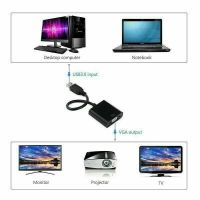 USB 3.0 to VGA Graphic Converter Card Display Cable Converter For Desktop Laptop PC Monitor Projector USB 3.0 to VGA Adapter