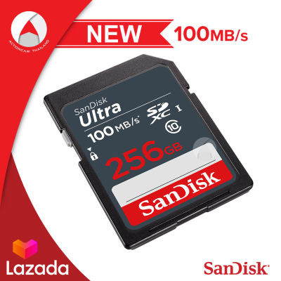 SanDisk Ultra SD Card Class10 256GB SDXC Speed 100 MB/s (SDSDUNR-256G-GN3IN) เมมโมรี่ การ์ด แซนดิส สำหรับ กล้อง ถ่ายภาพ ถ่ายรูป ถ่ายวีดีโอ กล้องDSLR กล้องโปร รับประกัน 7ปี โดย Synnex