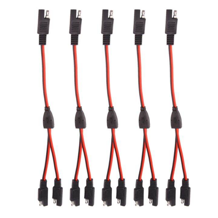 5pc-diy-1-to-2-sae-power-extension-cable-adapter-connector-2-pin-quick-connect-disconnect-plug-sae-power-extension-cable