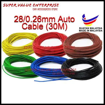 Fajar Pure Copper 14~65/0.26mm Automotive Wire [30M] (Green)