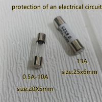 5x20mm glass fuse fius set 0.5A-20A tube fuse quick blow fast blow Assortment Kit CERAMIC FUSE 13A (6x25mm) Fius plug Electrical Circuitry Parts