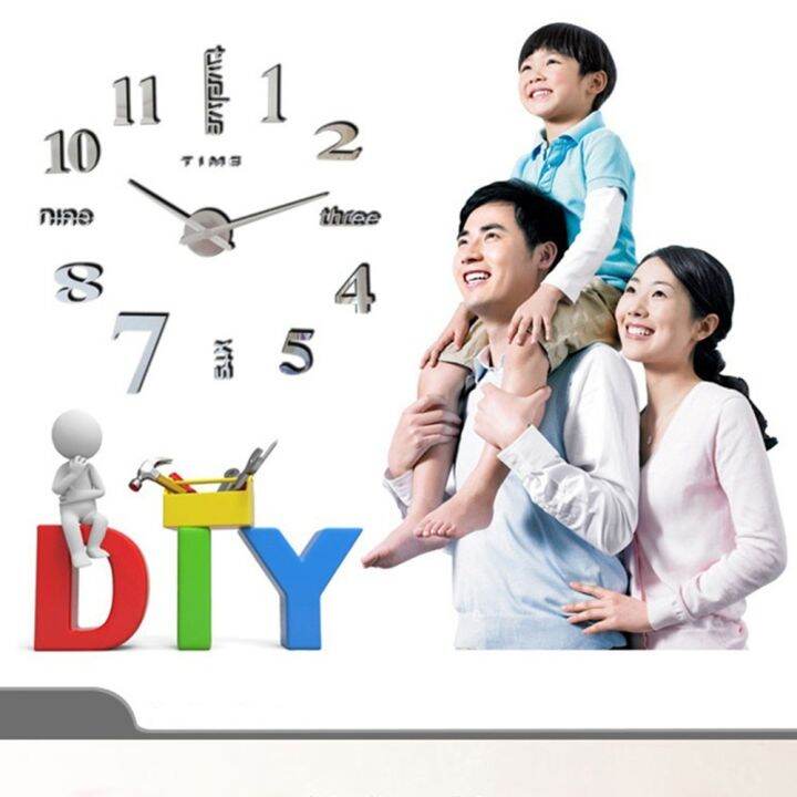 24-home-accessories-47นิ้ว3d-ขนาดใหญ่สติกเกอร์นาฬิกากระจกติดผนังสร้างสรรค์นาฬิกา-diy-ดีไซน์ทันสมัยนาฬิกาเข็มนาฬิกาควอตร์ตซ์ไม่มีเสียงเข็มนาฬิกาเดินผนัง-reloj