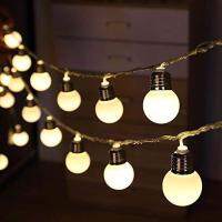 Battery Operated 102040LED G50 Globe Bulb Festoon String Lights Outdoor Waterproof Christmas Wedding Garden String Garland