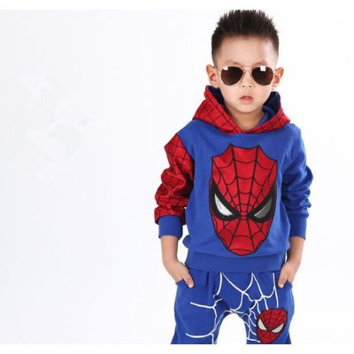 2020 Baby Boys Cartoon Clothing Sets Boy Cotton Costume Children Hooded Coats And Pants Set Fashion Suit Kids Long Sleeve Zip Jacket And Trousers Clothes Sets For 2-7 Years Old