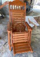 TEAK THAILAND	ฮ่องเต้ สีสัก  เก้าอี้ปรับระดับ เอนนั่ง นอนได้ กว้าง 73 ยาว 100 สูง 145 ซม.