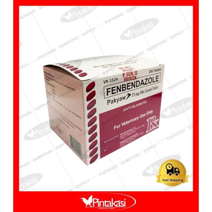 10 Tablets Pakyaw Fenbendazole 75mg Anthelmintic Broad-Spectrum ...