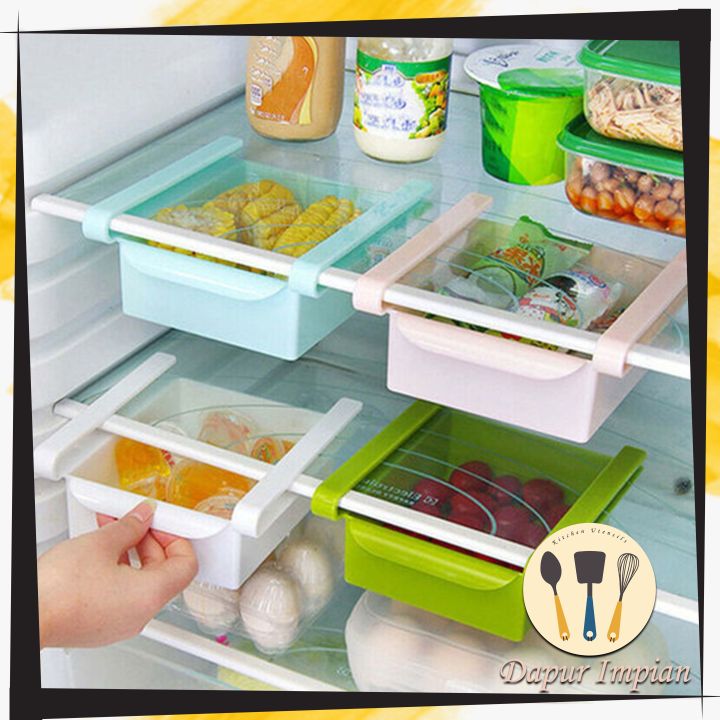 👨🏻‍🍳👩🏻‍🍳冰箱抽拉式收纳盒抽屉式收纳盒冰箱托盘 Refrigerator pull-out storage box drawer ...