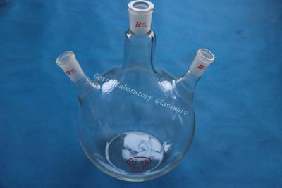 5L 3-neck flat bottom flask, 5000 ml, Joint 2440,heavy wall (Lab instrument)