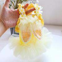 Dog Dress Dog Sundress Rabbit Ears Design Princess Skirt Cotton Breathable for Summer Dresses