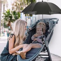 สำหรับ Sun สำหรับ PROTECTION Pram Parasol รถเข็นเด็กประกอบง่าย Anti-UV ร่มรถเข็นเด็กรถเข็นกลางแจ้ง Accs สีดำ80ซม.