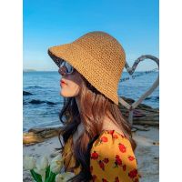 2021 New Women 39;s bucket hat Cap female women 39;s summer hats braided straw hat Fishing hat hat elegant for women Beach Straw hat