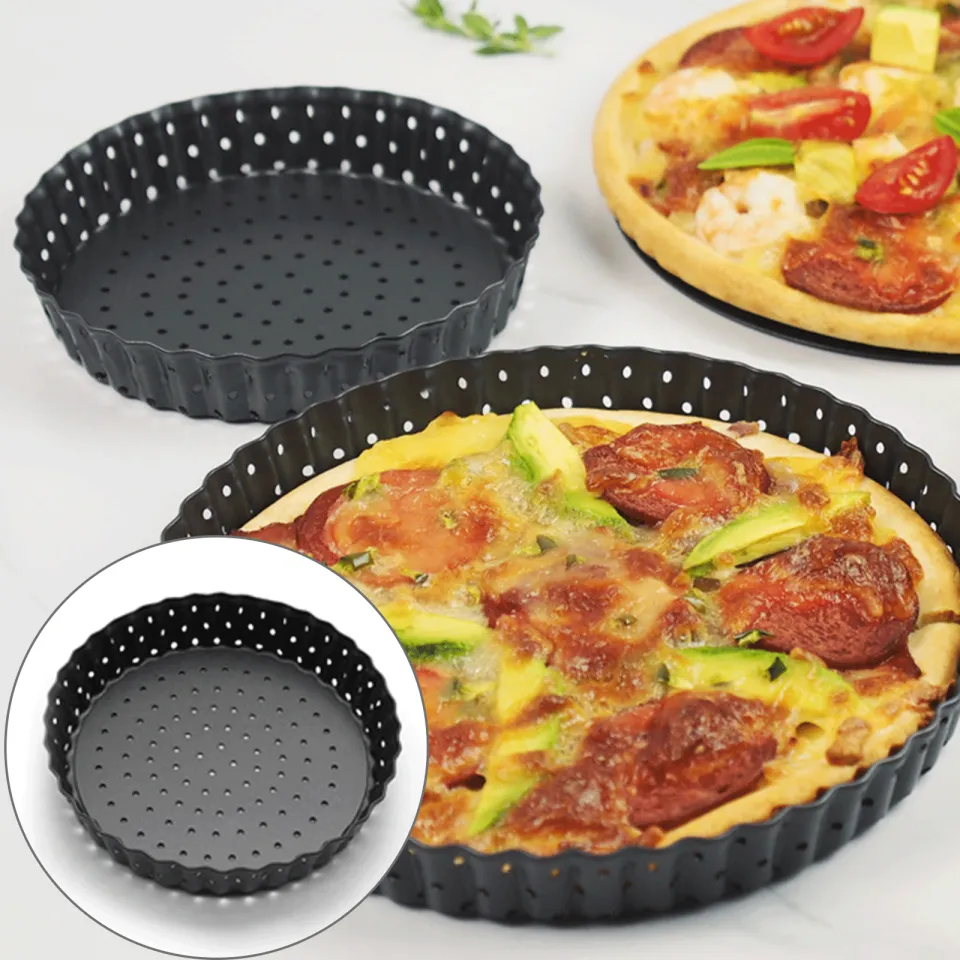Handook Pizza Crisper Pan, Carbon Steel, Non-Stick, Tray Pizza Pan with  holes,12 Inch