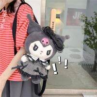 Sanrio กระเป๋าเป้สะพายหลัง Zd837vnsv223น่ารักสีเข้ม Kuromi ตุ๊กตา Plushies กระเป๋าการ์ตูนอะนิเมะเพลงของฉันยัดไส้ของเล่นตุ๊กตา Tas Ransel Anak Perempuan ของขวัญกระเป๋าเก็บของ