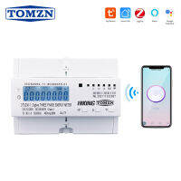 80A 3เฟส Zigbee เกตเวย์ Tuya ราง Din WIFI สมาร์ทพลังงานเมตรจับเวลาการตรวจสอบ KWh เมตร Wattmeter 3*120โวลต์3*230โวลต์