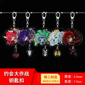 Date A Live Himekawa Yoshino Tokisaki Kurumi Acrylic Keychain Key ring  Pendant