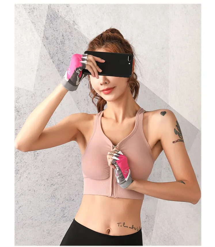 Ladies Push Up Yoga Tank Tops Fitness Sports Bra For Gym Quick Dry Training  Jogging Bralette Women Padded Crop Tops Ling Color A-Pink size For 40-70kg