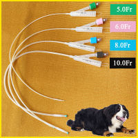 4PCS Dog Double Cavity Catheter Urinate Closure With Stylet Ballon Silicone Ends Closed Extra Length Clinic Supplies