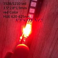 2015 Led ไดโอดเปล่งแสงไฟความสว่างสูง Plcc-2 Smd สีแดง3528/1210 100ชิ้นหลอดไฟ Led Xiasongxin