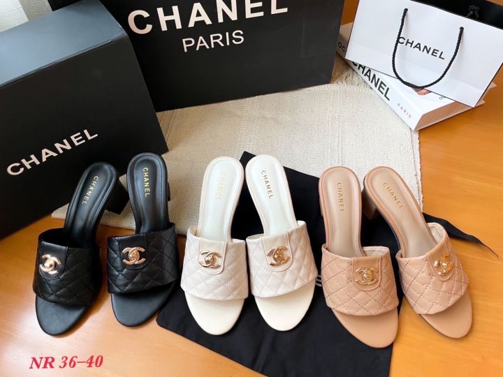 รองเท้าส้นตึก-พร้อมส่ง-size-36-40-eu-ดำ-ครีม-รองเท้าแฟชั่นผู้หญิง-รองเท้าส้นตึกใส่เที่ยว-รองเท้าส้นตึกรัดส้น-ถ่ายจากสินค้าจริง-klo015