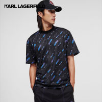 KARL LAGERFELD - RUE ST-GUILLAUME MESH T-SHIRT 230M1713 เสื้อยืด