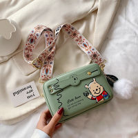 ดิสนีย์วินนี่หมีพูห์กระเป๋า Messenger สาว Crossbody Bag Lady Small Bag เครื่องสําอาง kawaii Bag ผู้หญิง