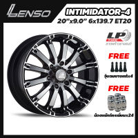 [ส่งฟรี] ล้อแม็ก LENSO รุ่น INTIMIDATOR-4 ขอบ20" 6รู139.7 สีดำหน้าเงา กว้าง9" จำนวน 4 วง