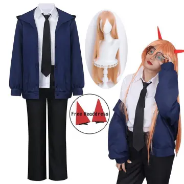 Anime Chainsaw Man Denji Cosplay Costume Wig Demon Hunter Uniform Suit  Carnival