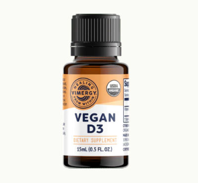 Vimergy Organic Vegan D3 (15 mL) | Healthy Immune System &amp; Strong Bone