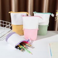 【CW】 1pc Pen Pencil Telescopic Holder Stationery Case Colorful Organizer Flexible Pen Bag Cosmetics Pouch Storage Bag