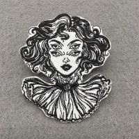 [hot] Gothic Witch Embroidery Patches on Diy Decoration Appliques for Clothing Iron Punk Badges Sewing Stripes