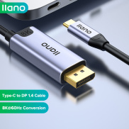 8K DP llano USB-C Đến Cáp DisplayPort 1.4 Bộ Chuyển Đổi Type