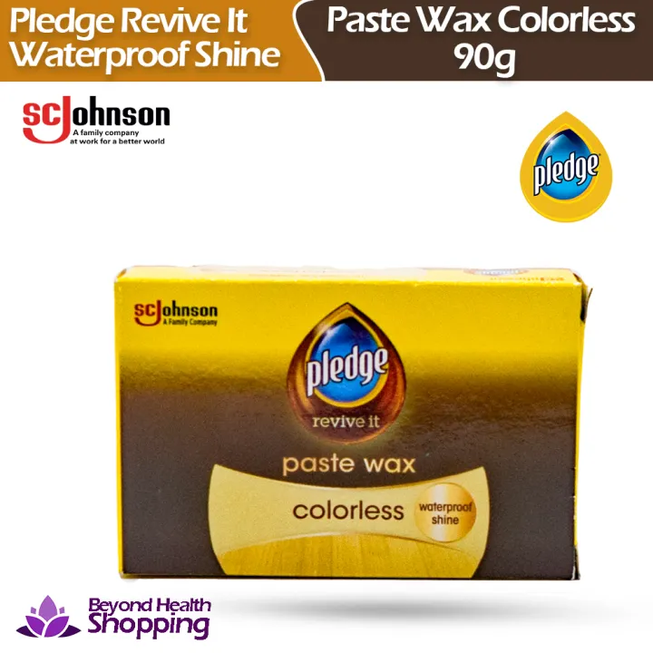 Pledge® Paste Wax Revive it Colorless [90g] Waterproof Shine Lazada PH