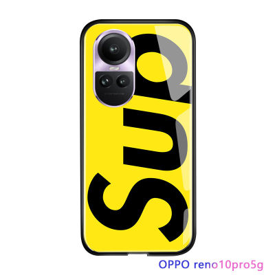 Serpens เคสสำหรับ OPPO Reno10 Pro 5G แฟชั่นสุดเท่แบรนด์ยอดนิยมของผู้ชายสำหรับเด็กผู้ชายกระจกเงาสุดหรูปลอกเคสกระจกนิรภัยมันวาว
