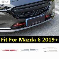 “{ 》} ตะแกรงตาข่ายฝากระโปรงหน้า,กระจังหน้าแต่งขอบกันชนล่างสำหรับ Mazda 6 2019-2021อุปกรณ์สแตนเลสสตีล