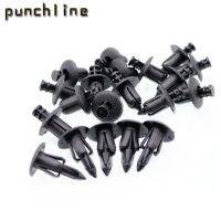 Fit For Honda  Yamaha  Suzuki  Kawasaki Motorcycle ATV Nylon Fairing Trim Panel Fasteners Clip Rivets 20pcs 6mm Black Fasteners