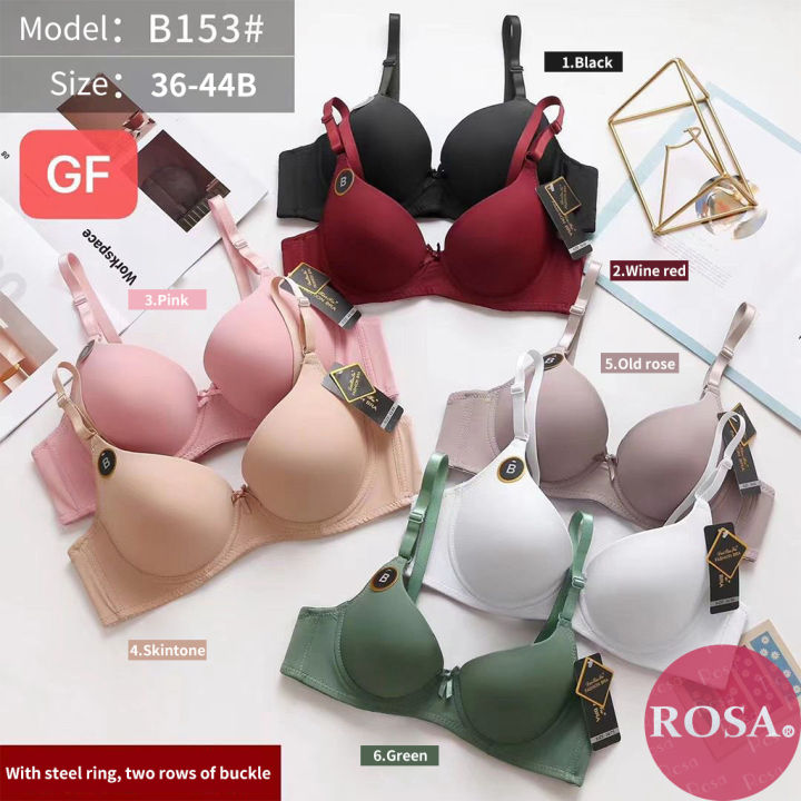 Rosa Fashion Solid Color Bra Seamless Soft Comfortable Sexy Push Up Bra  With-wire B153