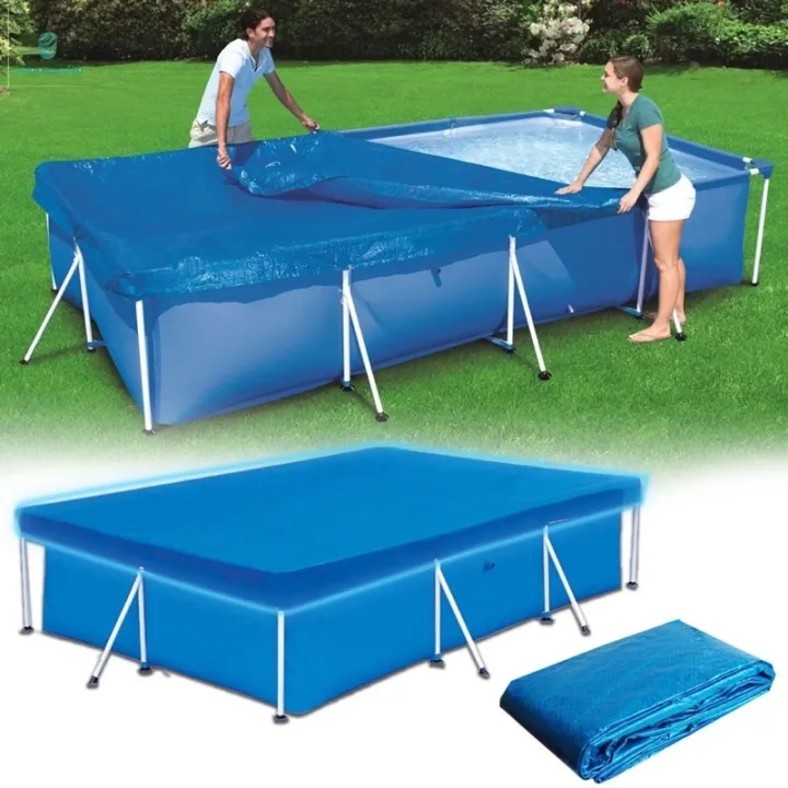 [intex swimming pool rectangular]Rectangular Metal Frame Pool Cover for