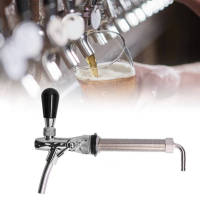 ก๊อกน้ำแบบปรับได้สำหรับเบียร์สดชุบโครเมียมสแตนเลส G5/8 Shank Beer Tap สำหรับ Home Brewing