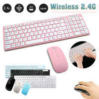 สำหรับ PC แล็ปท็อป1Pc 2.4GHz Wireless Gaming Keyboard และ Mouse Set Ultra-Slim Kaypad ปรับ1600DPI Mice Combos Pohiks